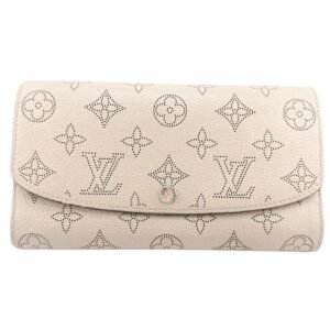 LOUIS VUITTON Long Wallet Purse M60144 Monogram Mahina Galle Long Wallet Purse Monogram Portefeuille Iris Women Used | AlmaBagz