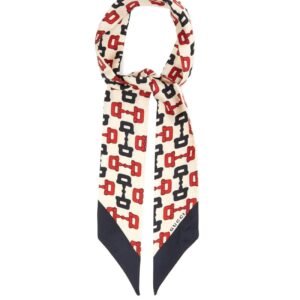 Gucci Horse-bit Silk Scarf in Ivory | AlmaBagz
