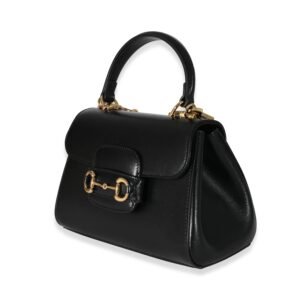 Gucci Black Leather Horsebit 1955 Mini Bag | AlmaBagz