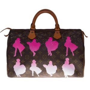 LOUIS VUITTON Customized Speedy 35 "Marilyn Monroe" handbag in Monogram canvas | AlmaBagz