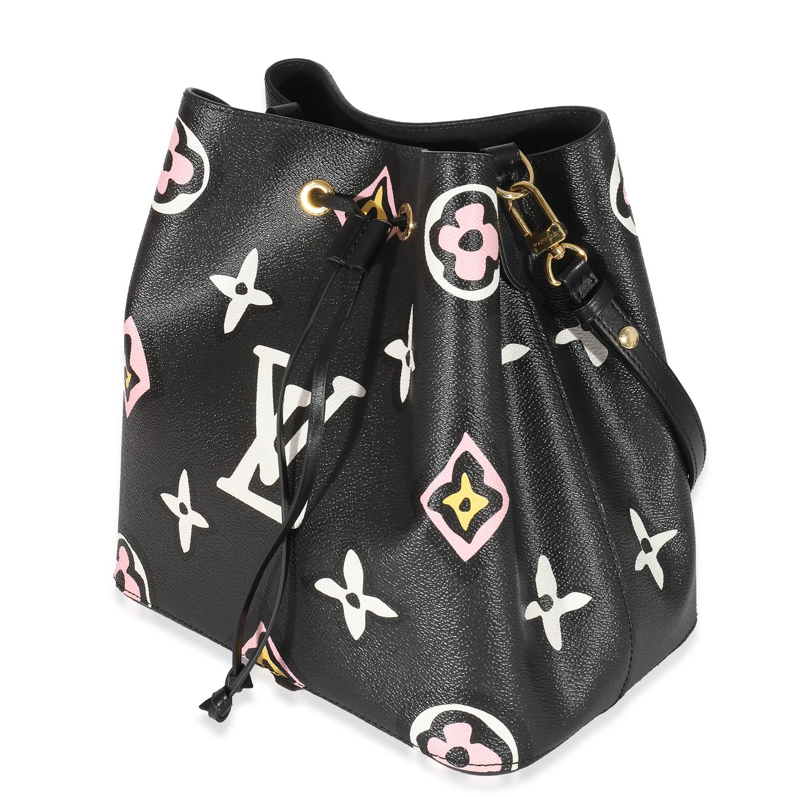 Louis Vuitton Black Monogram Giant Wild At Heart Canvas NéoNoé MM | AlmaBagz