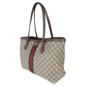 Gucci GG Supreme Medium Ophidia Web Tote | AlmaBagz