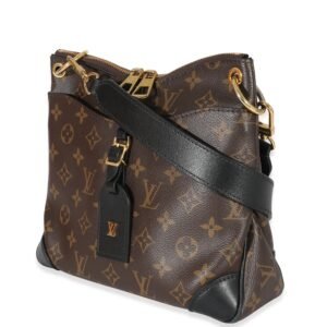Louis Vuitton Black Leather Monogram Canvas Odeon PM | AlmaBagz