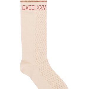 Gucci GVCCI XXV Cotton Knit Socks in Ivory | AlmaBagz
