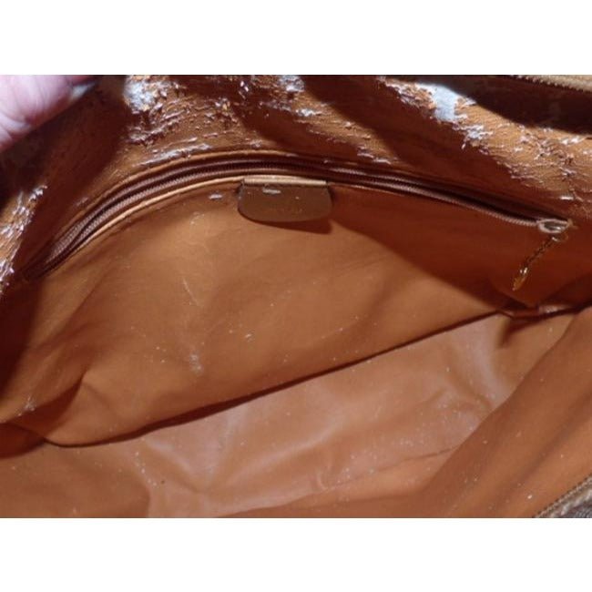 Gucci Vintage Shades Of Brown Leather Canvas Cross Body Bag | AlmaBagz