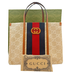Gucci Tote Bag Brown Canvas | AlmaBagz