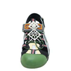 Gucci Multicolor Mesh Fabric Tinsel Sport Sandals 40 | AlmaBagz