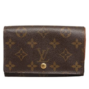 Louis Vuitton Monogram M61730 Double Folded Wallet PVC/Leather Brown | AlmaBagz