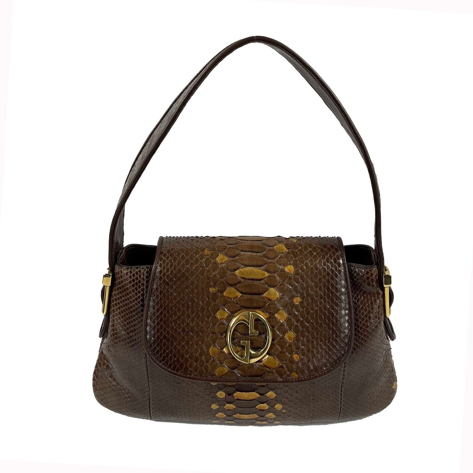 GUCCI - 1973 Python Metallic Accent Shoulder Bag | AlmaBagz - Image 12