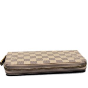 LOUIS VUITTON Long Wallet Purse N60012 Damier Azur Canvas White x gray Zippy Organizer Damier Azur Zip Around unisex(Unisex) Used | AlmaBagz