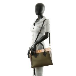 Louis Vuitton On My Side MM Laurel Green/Beige | AlmaBagz