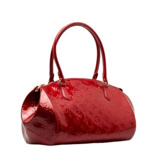 Louis Vuitton Sherwood GM Handbag Monogram Vernis M91490 Red Patent Leather Ladies | AlmaBagz