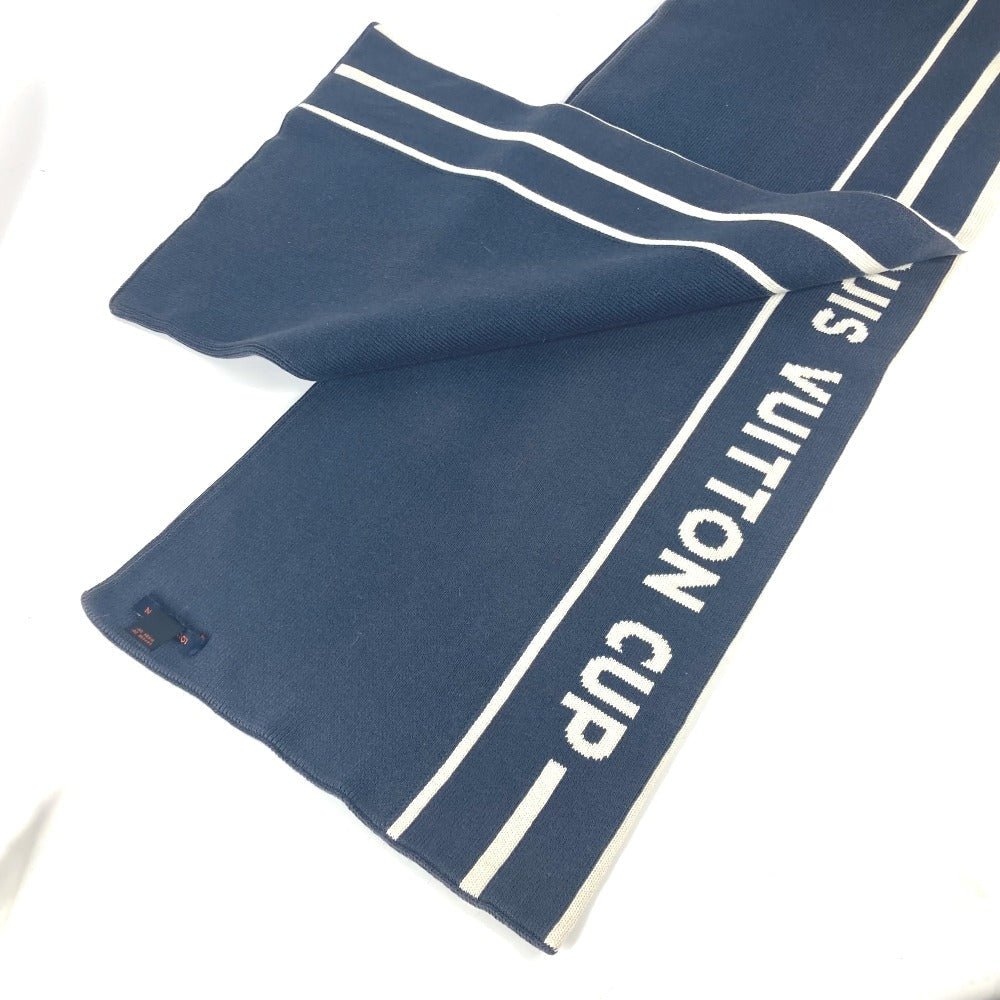 LOUIS VUITTON Scarf Cotton, Cashmere Navy Louis Vuitton Cup LVCUP logo | AlmaBagz - Image 4