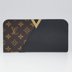 Louis Vuitton Monogram Canvas And Leather Kimono Wallet Black | AlmaBagz
