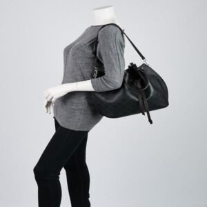 Louis Vuitton Girolata Handbag Mahina Noir | AlmaBagz