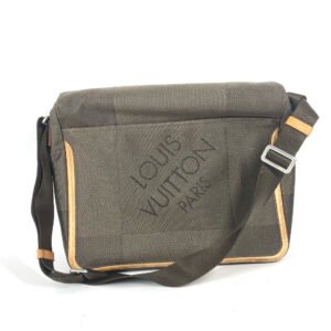 LOUIS VUITTON Shoulder Bag M93030 Damier Jean Canvas khaki Damier Jean Messager mens Used | AlmaBagz