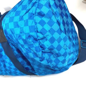 LOUIS VUITTON Boston Duffel bag M97057 Nylon blue Damier van tulle Plat Ktical | AlmaBagz