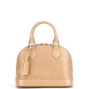 LOUIS VUITTON M22386 ALMA BB, CAMEL COLOR EPI LEATHER, WITH STRAP, KEYS, LOCK, DUST COVER & BOX | AlmaBagz