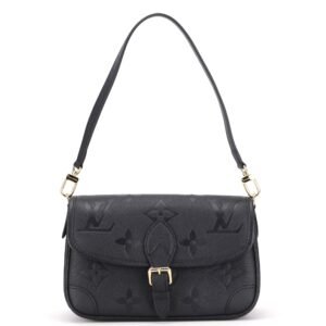 LOUIS VUITTON M46386 DIANE BLACK MONOGRAM EMPREINTE LEATHER, WITH STRAP, DUST COVER & BOX | AlmaBagz