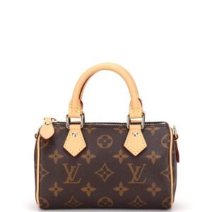 LOUIS VUITTON M81085 NANO SPEEDY MONOGRAM CANVAS, WITH STRAP, DUST COVER & BOX | AlmaBagz