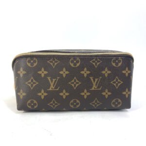 LOUIS VUITTON Pouch M47925 Monogram canvas Brown 6-piece set Monogram shoe maintenance set mens Used | AlmaBagz
