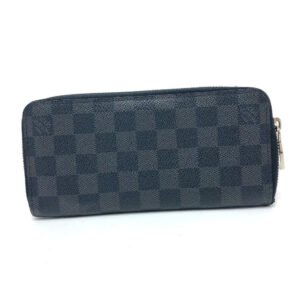 LOUIS VUITTON Long Wallet Purse N63095 Damier Grafitto Canvas black Zippy wallet ã» Vertical | AlmaBagz