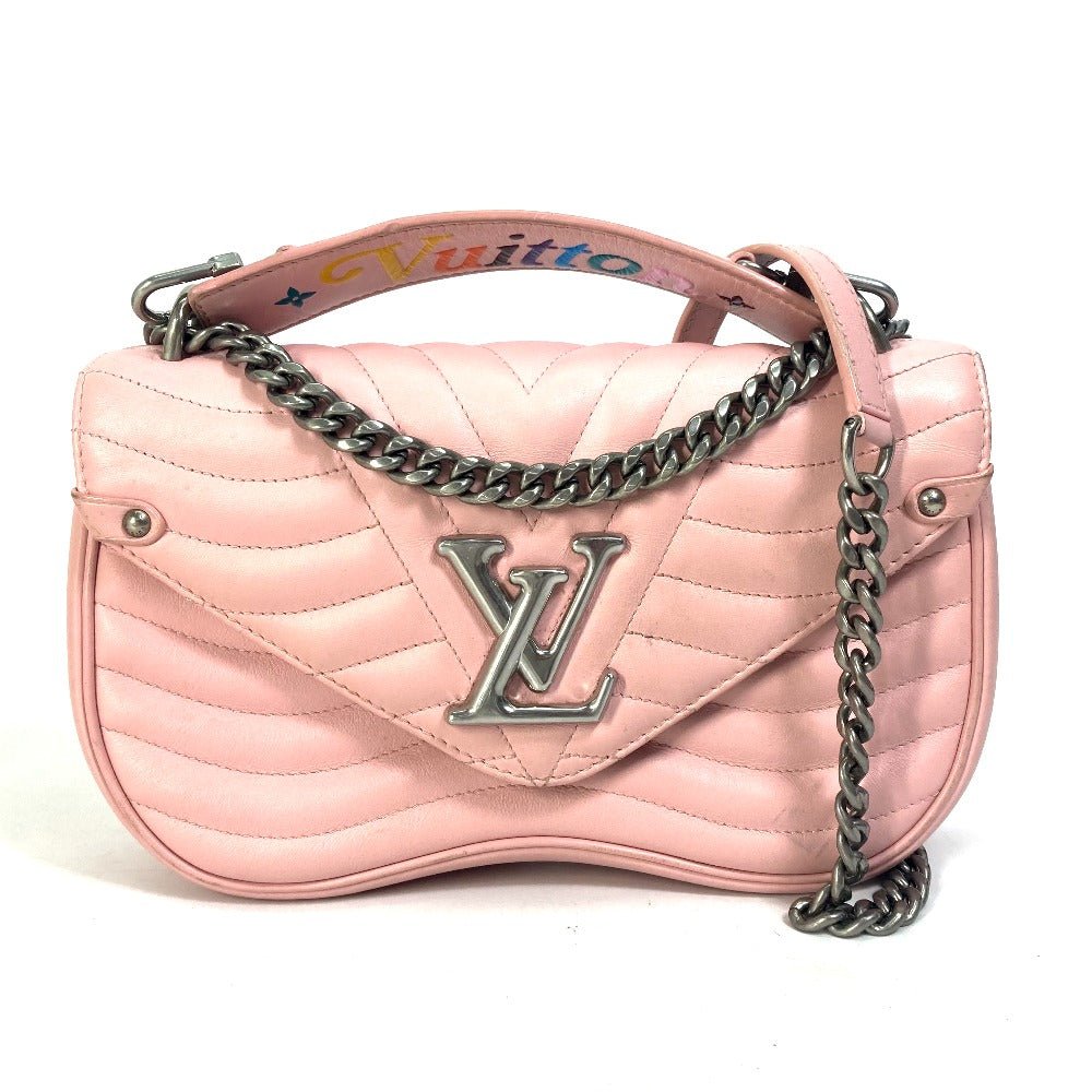 LOUIS VUITTON Shoulder Bag M51944 leather pink Crossbody New Wave Chain Bag MM | AlmaBagz - Image 17