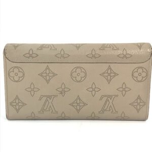 LOUIS VUITTON Long Wallet Purse M60144 Mahina leather beige Monogram Mahina Portefeuille Iris Women Used | AlmaBagz