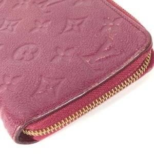 LOUIS VUITTON Long Wallet Purse M60359 Monogram Ann Platt Leather Red Monogram Ann Platt Portefeuille Wallet Ron Women Used | AlmaBagz