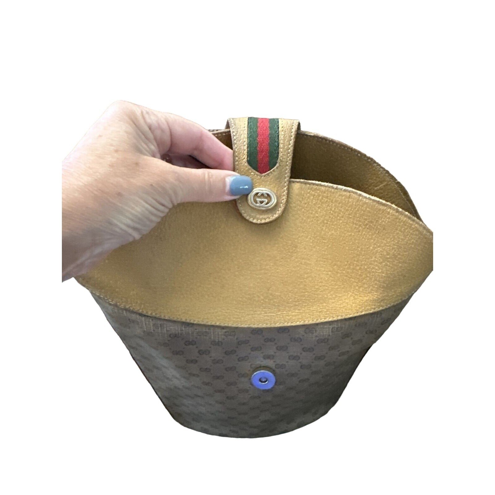 Gucci Accessory Collection brown micro Guccissima bucket bag | AlmaBagz - Image 12