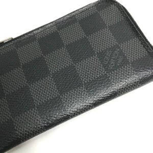 LOUIS VUITTON Coin case N61237 Damier Grafitto Canvas black Damier Grafitte Porto Monnaie | AlmaBagz