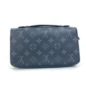 LOUIS VUITTON Long Wallet Purse M61698 Monogram Eclipse Canvas black Monogram Eclipse Zippy XL mens Used | AlmaBagz