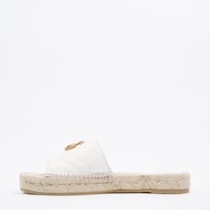 Gucci Marmont Espadrilles White Leather EU 37 UK 4 | AlmaBagz