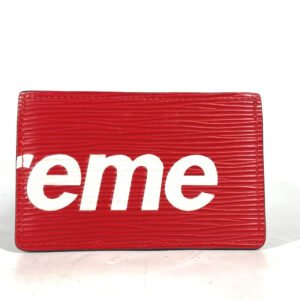 LOUIS VUITTON Card Case M67712 Epi Leather Red Epi Supreme collaboration supreme Porto Cult Simple | AlmaBagz