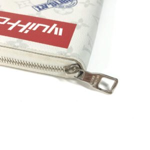 LOUIS VUITTON Long Wallet Purse M67824 Monogram canvas white monogram logo story Zippy Organizer mens Used | AlmaBagz