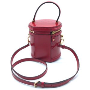 LOUIS VUITTON Handbag M53998 Patent leather Red Monogram Vernis Cannes PM Women Used | AlmaBagz
