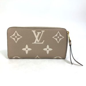 LOUIS VUITTON Long Wallet Purse M69794 Monogram Ann Platt Leather beige Monogram Ann Platt Zippy wallet Women Used | AlmaBagz