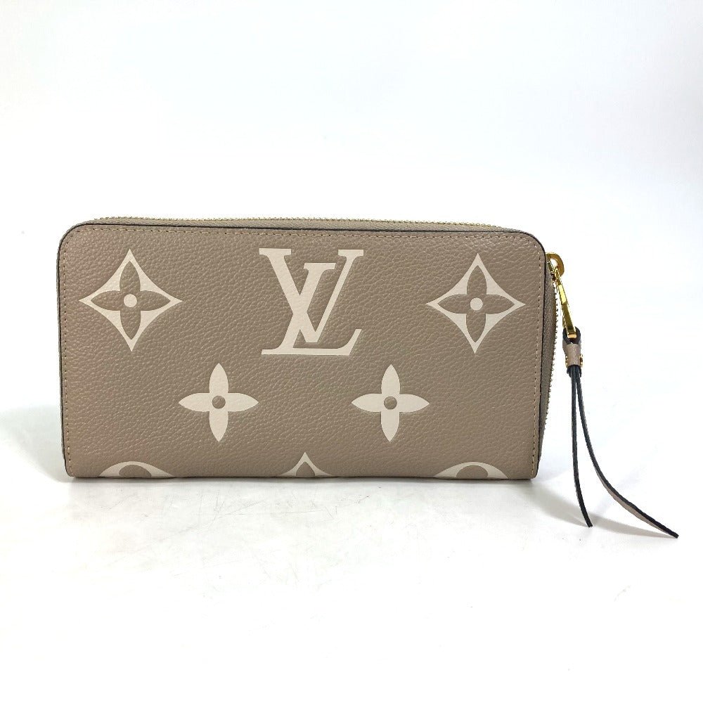 LOUIS VUITTON Long Wallet Purse M69794 Monogram Ann Platt Leather beige Monogram Ann Platt Zippy wallet Women Used | AlmaBagz