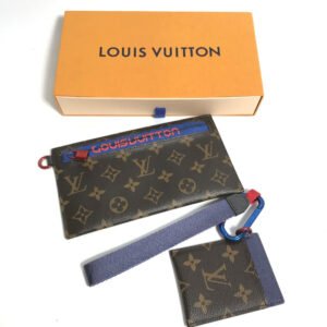 LOUIS VUITTON Pouch M63045 Monogram canvas Brown Monogram Pacific Ribbon pouch clutch bag | AlmaBagz
