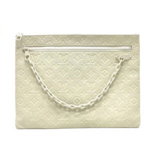 LOUIS VUITTON Clutch bag M67462 Taurillon Clemence white Taurillon Clemence Monogram Pochette A4 mens Used | AlmaBagz