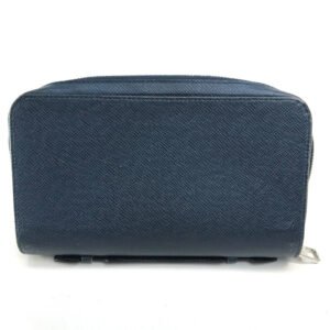 LOUIS VUITTON Long Wallet Purse M42098 Taiga Leather Blue type Taiga Zippy XL mens Used | AlmaBagz
