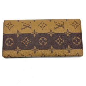 LOUIS VUITTON Long Wallet Purse M81008  Monogram canvas Brown Monogram NIGO collaboration Portefeuille Brazza mens Used | AlmaBagz