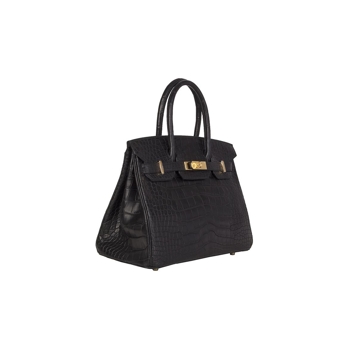 Hermes Black Matte Crocodile Birkin Bag | AlmaBagz