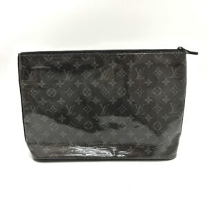 LOUIS VUITTON Clutch bag M63373 Plastics black Monogram Eclipse Glaze Pochette Cosmos mens Used | AlmaBagz