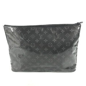 LOUIS VUITTON Clutch bag M63373 Plastics, Leather black Monogram Eclipse Glaze, Japan, Tokyo, Shinjuku Isetan Exclusive Pochette Cosmos | AlmaBagz