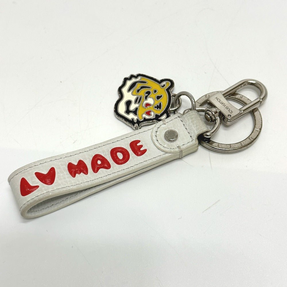 LOUIS VUITTON key ring MP3225 leather white NIGO collaboration Dragonne LV MADE mens Used | AlmaBagz