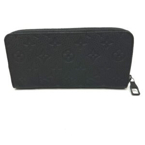 LOUIS VUITTON Long Wallet Purse M69047 Taurillon Clemence Leather black Monogram Zippy wallet Vertical mens Used | AlmaBagz