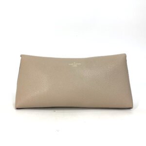 LOUIS VUITTON Pouch M61477 leather beige pouch with flap Pochette Rivet GM | AlmaBagz