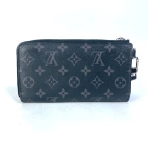 LOUIS VUITTON Long Wallet Purse M80994  Monogram Eclipse Canvas black Monogram Eclipse Zippy Dragonne mens Used | AlmaBagz