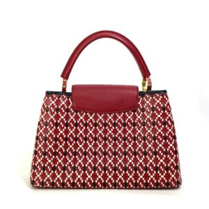 LOUIS VUITTON Handbag M42926 leather Red Plating LV signature Capusine PM Women Used | AlmaBagz